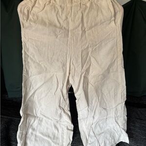 notPERFECTLINEN White Wels pant, XS